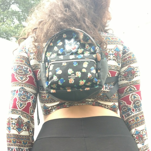 NWT coach floral backpack-FREE bracelet included! - Picture 4 of 8