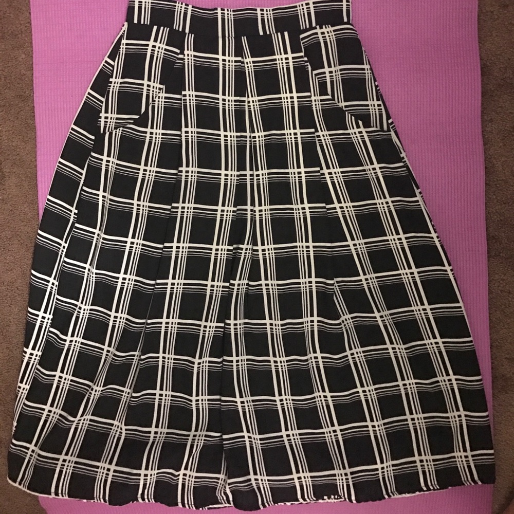 back and white skirt