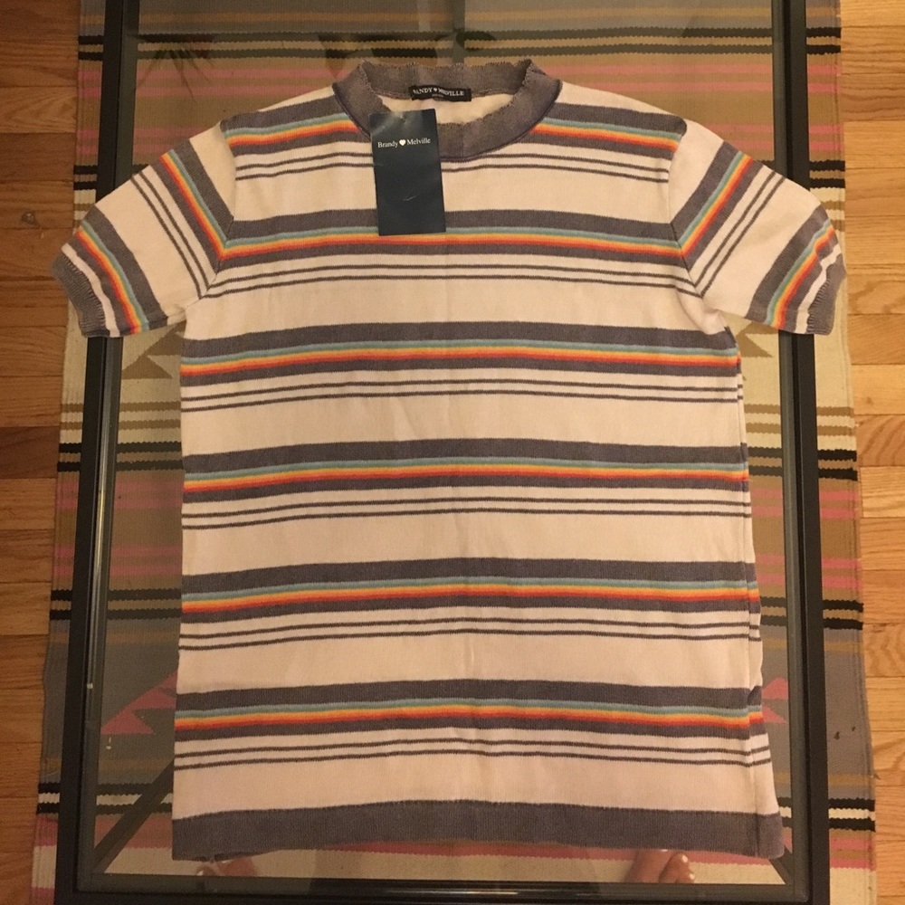 Brandy Melville Rainbow Sweater Tee