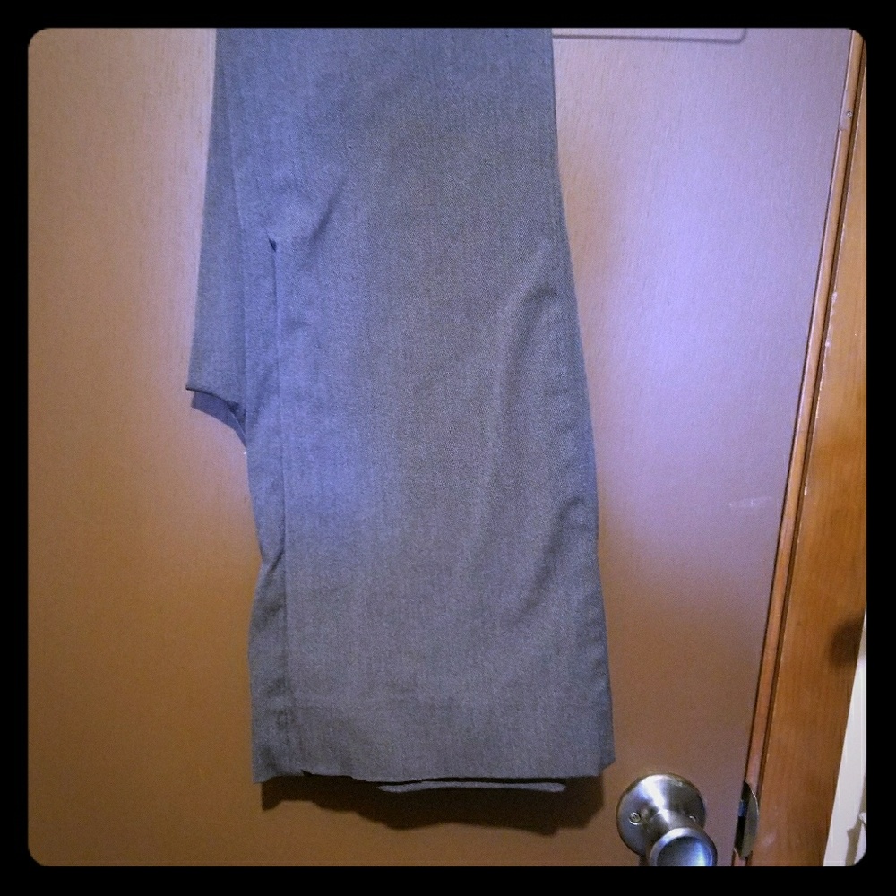 Gray work pants