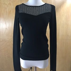 Black Lace Top Sweater The Limited