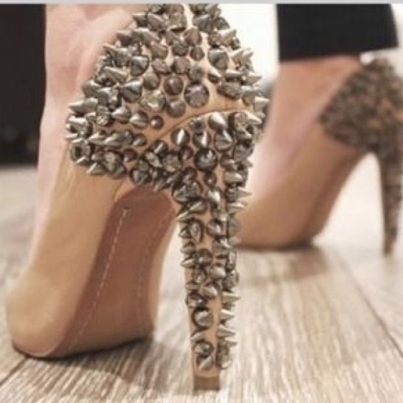 Sam Edelman Shoes - Sam Edelman Roza nude leather & spike pump