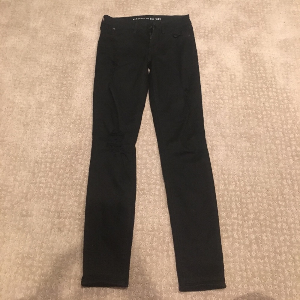 Articles of Society black destroyed skinny jeans