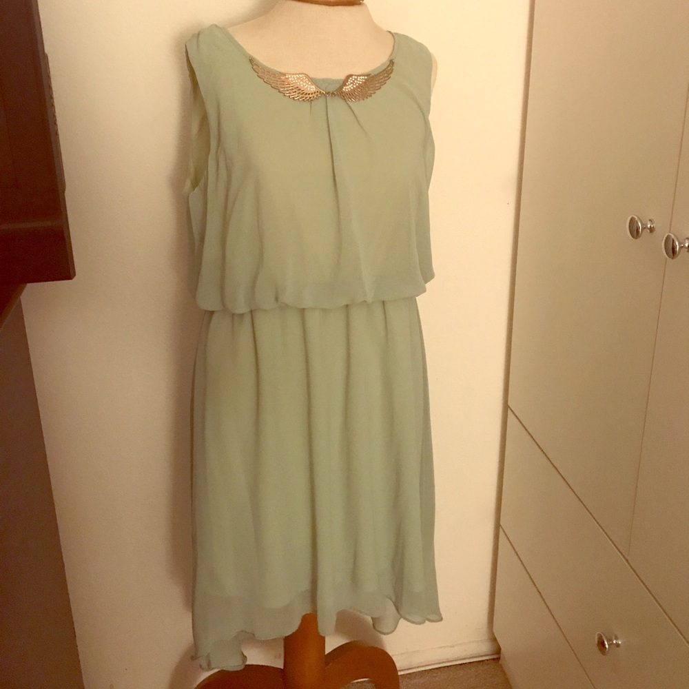 Mint green dress