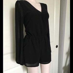 Black Chiffon Romper
