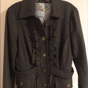 Green wool Anthropolgie blazer, size 10