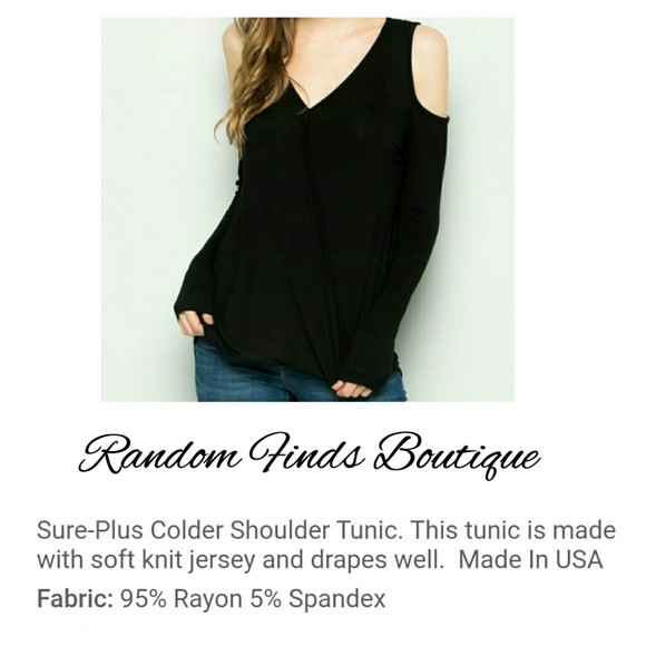 🇺🇸MADE IN USA🇺🇸 Black cold shoulder top 2 Large left - Picture 6 of 7