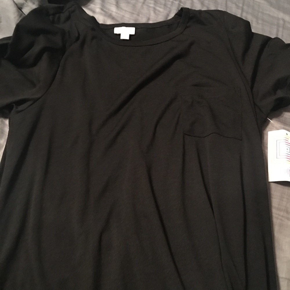 Lularoe Carly lg **unicorn* solid black new w tags