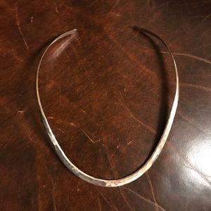 925 Silver Hammered Collar