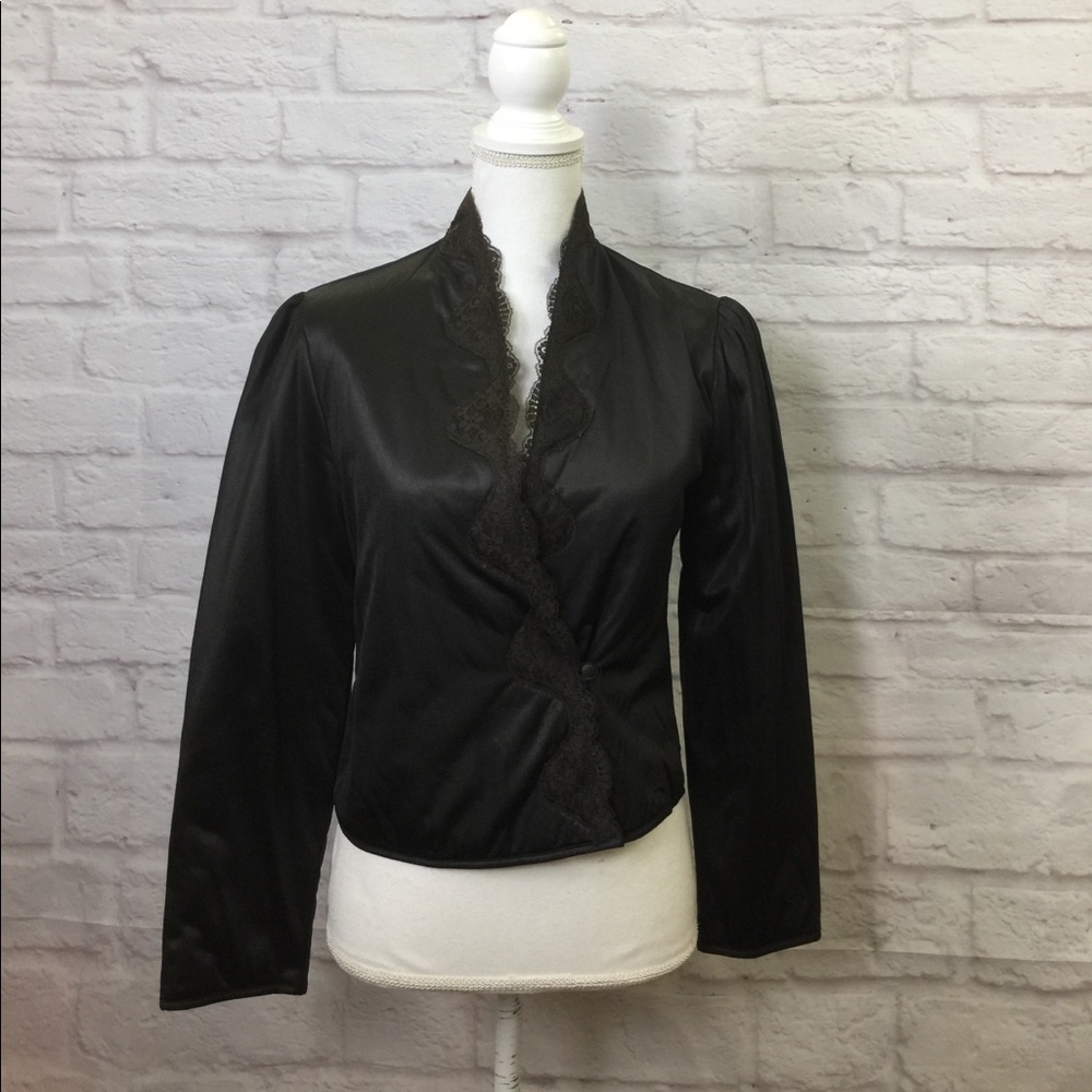 Diane Von Furstenberg nylon jacket lace trim