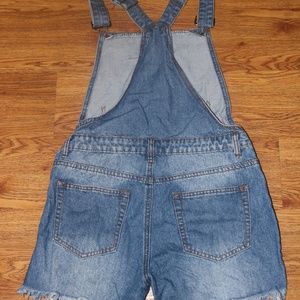 Fashion Nova Distressed Overalls, Size Small