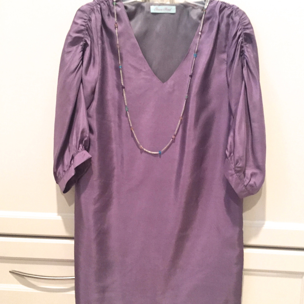 Gorgeous Geren Ford Mauve Silk Shift, Small