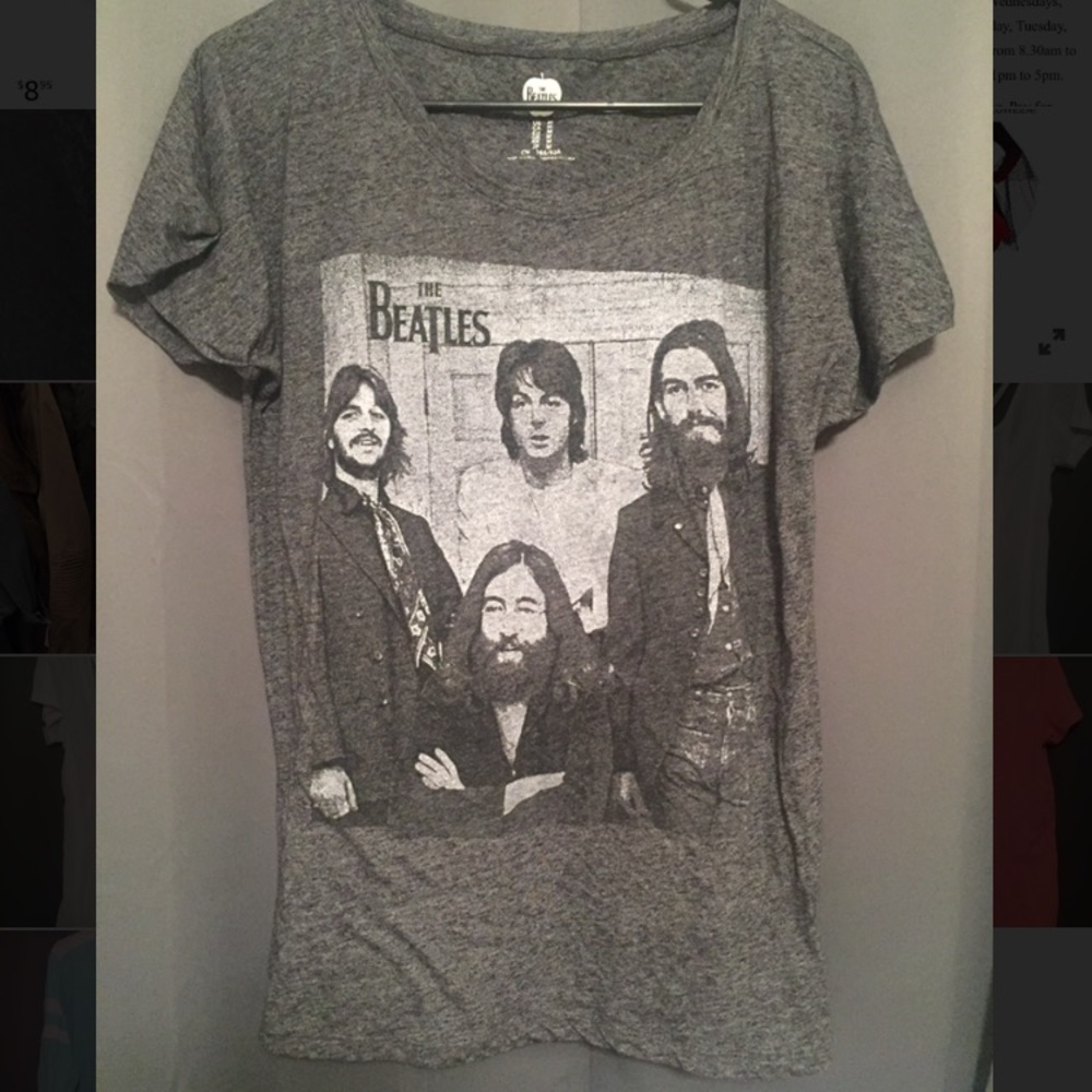 Grey Beatles tee
