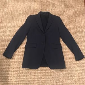 Long wool navy Theory blazer sz 10