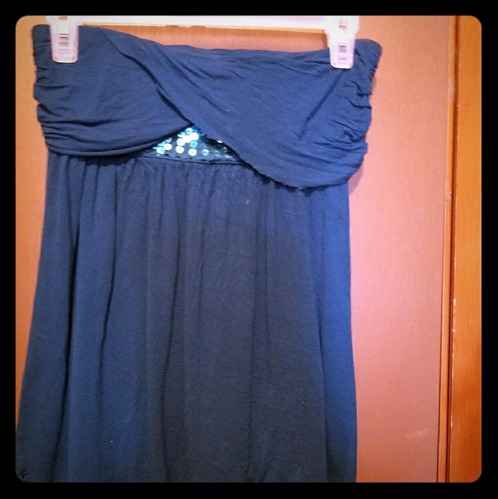 Hunter green strapless top