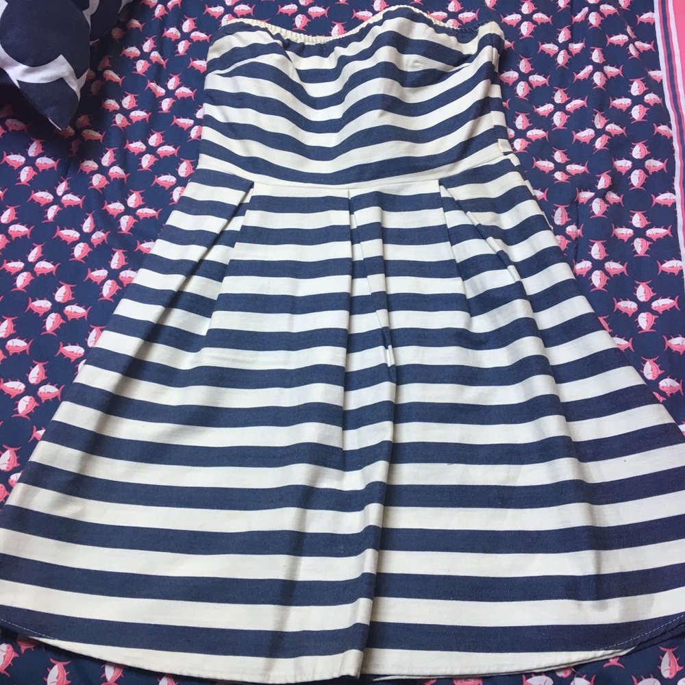 Blue/White Striped Dress