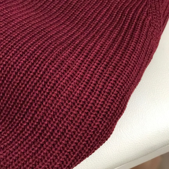 Deep Burgundy Choker Knit Sweater - Picture 4 of 4