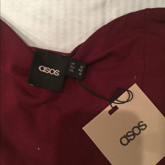 NWT Asos maroon sweetheart neckline romper - Picture 2 of 4