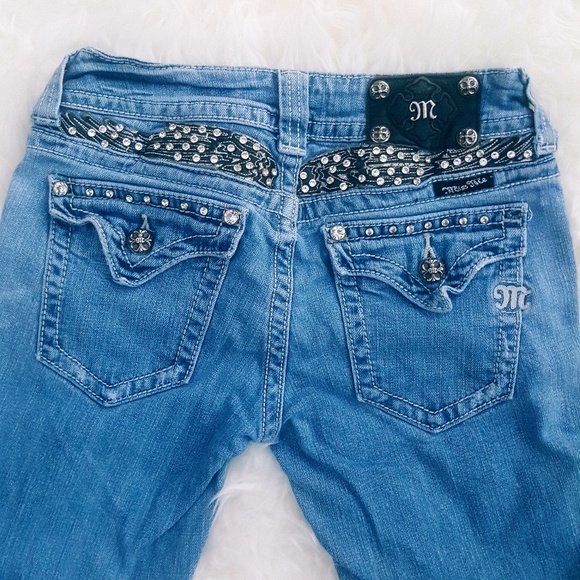 Miss Me Jeans Rhinestone Wings - Picture 2 of 8