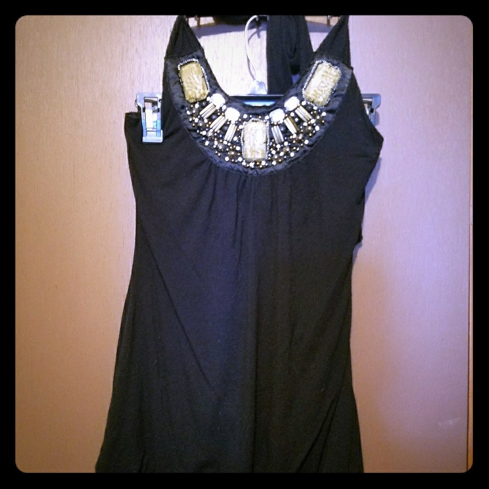 Black halter top