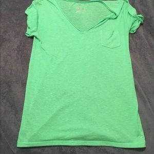 Lime green American eagle tee