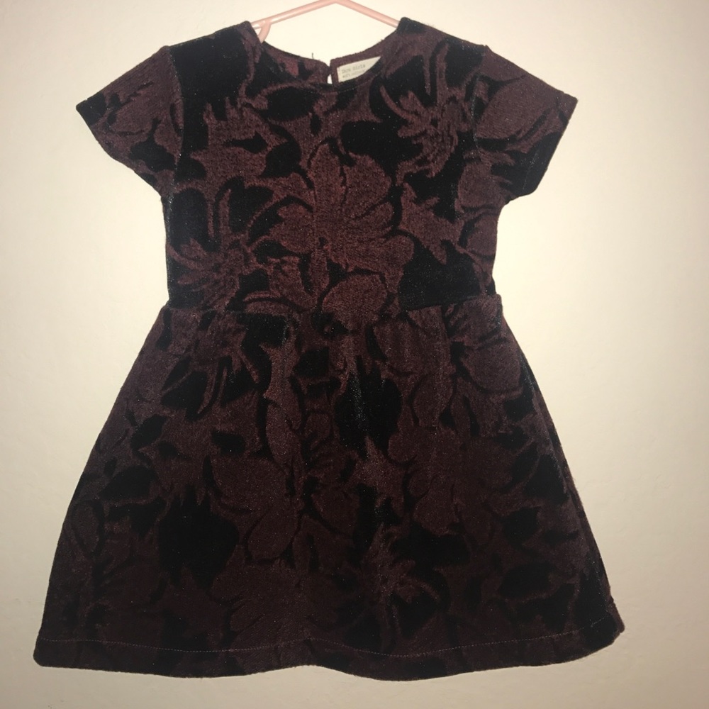 Zara girls velvet dress