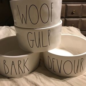 Rae Dunn dog bowls