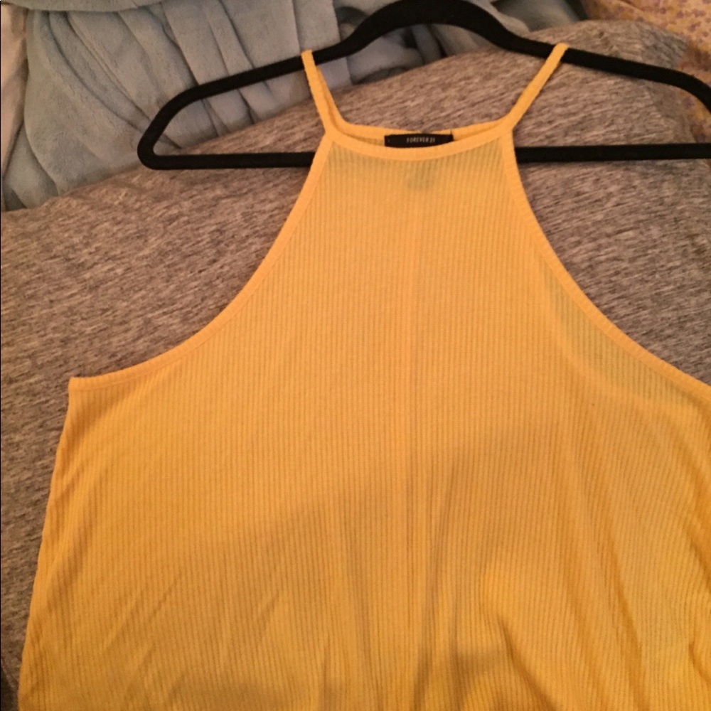 Yellow halter tank