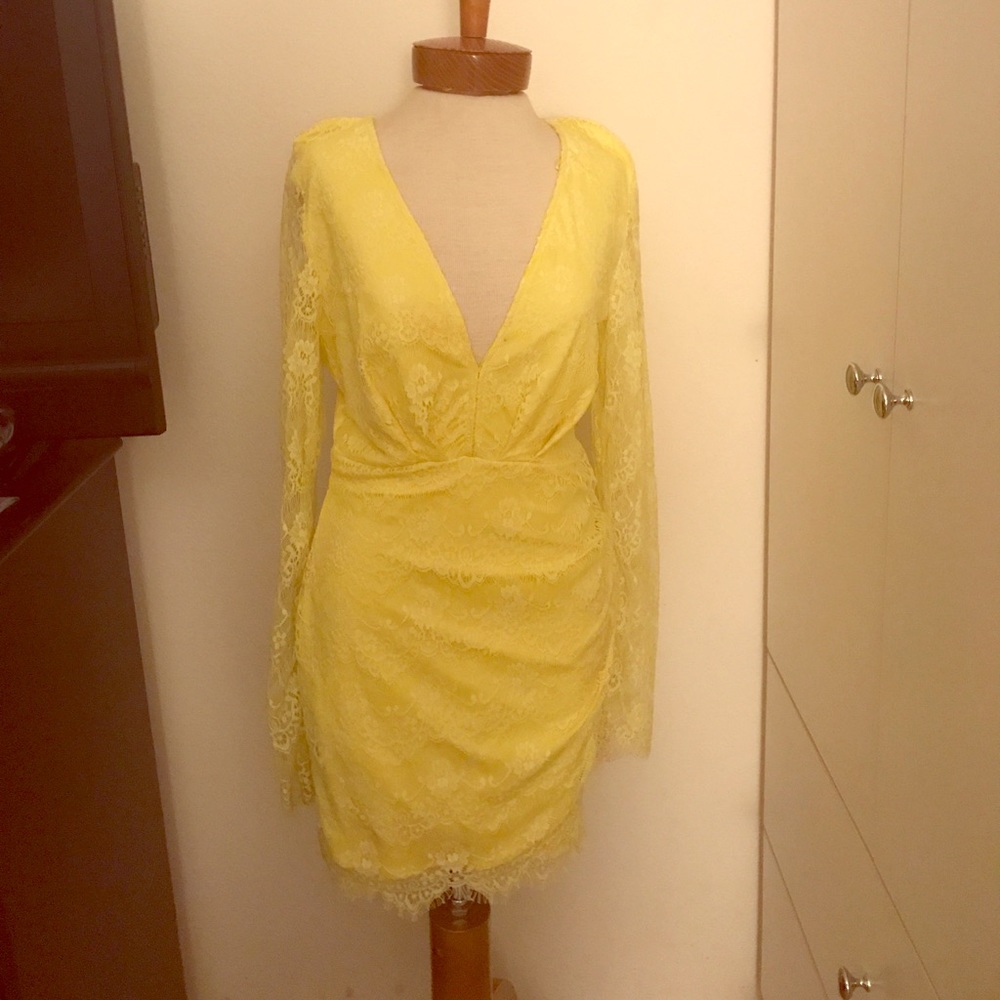 Yellow sexy dress