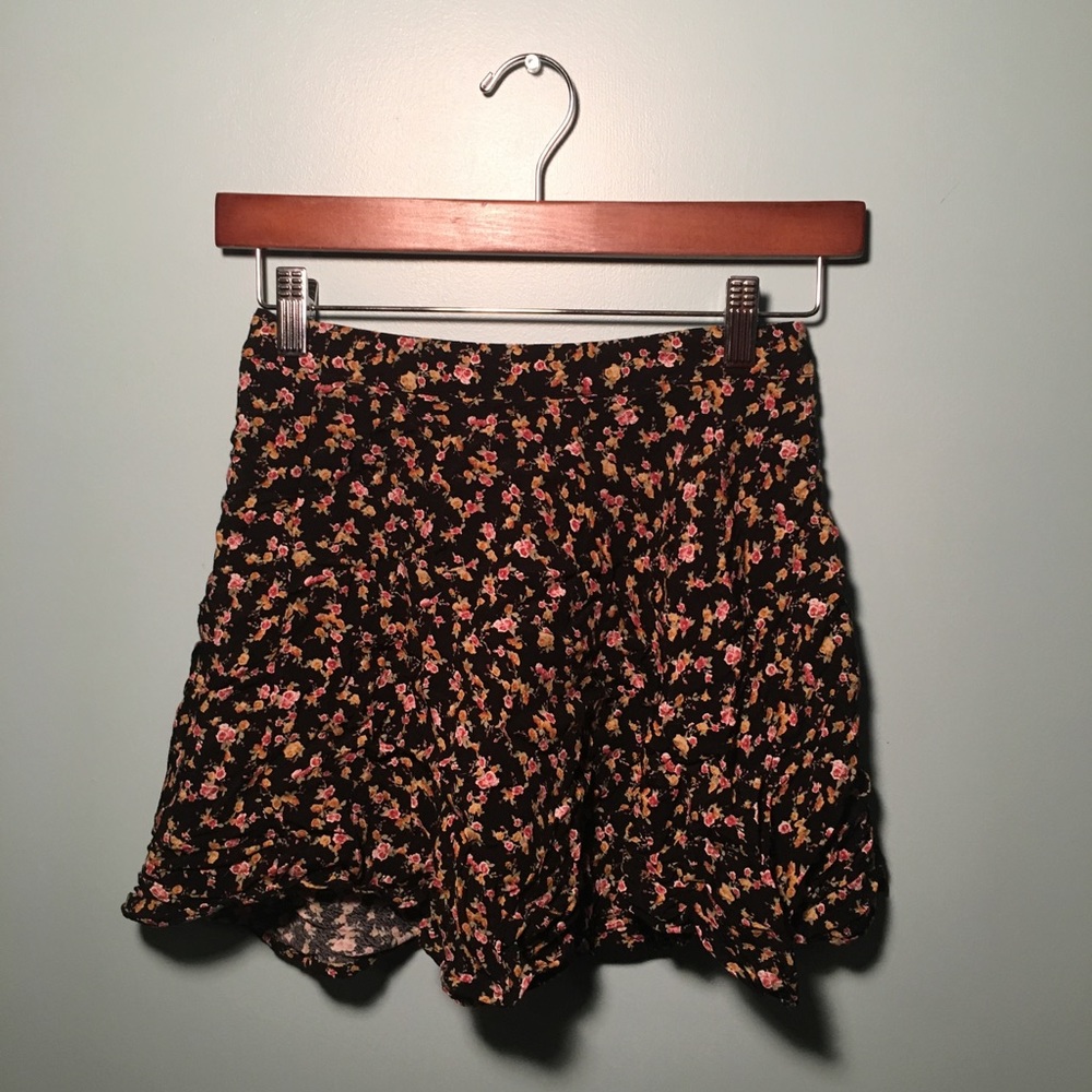 Flower print skirt