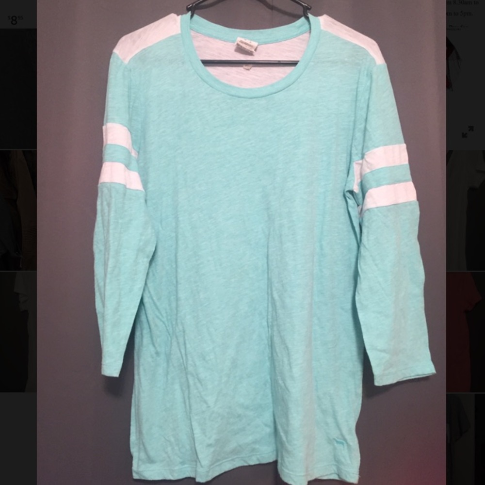 Mint blue tee PINK