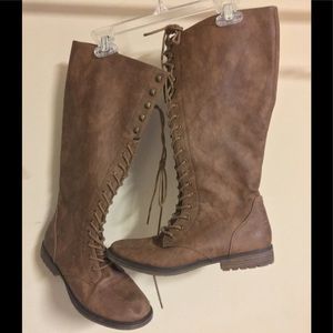 Knee-High Combat Boots