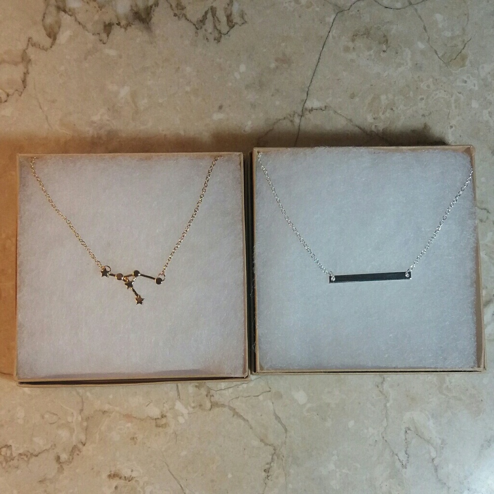 Starry Skies and Bar Necklace Bundle