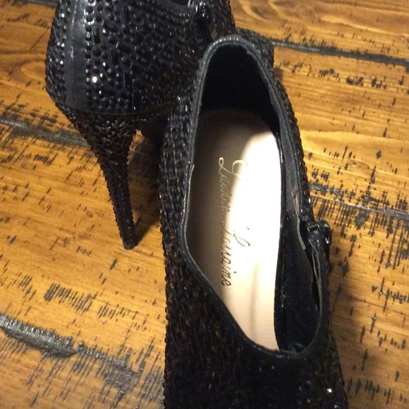 Lauren Lorraine Black Studded Shimmer Peep 😍💋💋 - Picture 4 of 4