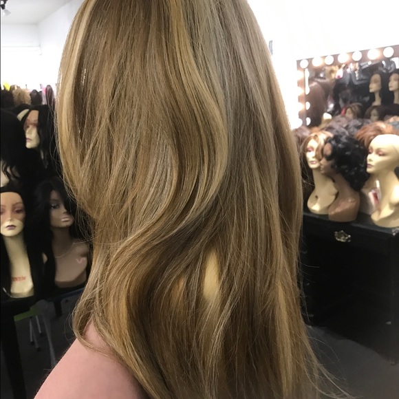 Wig long Blonde Swisslace Lacefront middle Part - Picture 6 of 6