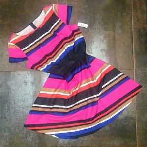 Women's Medium Elle™ Print Fit & Flare Dress