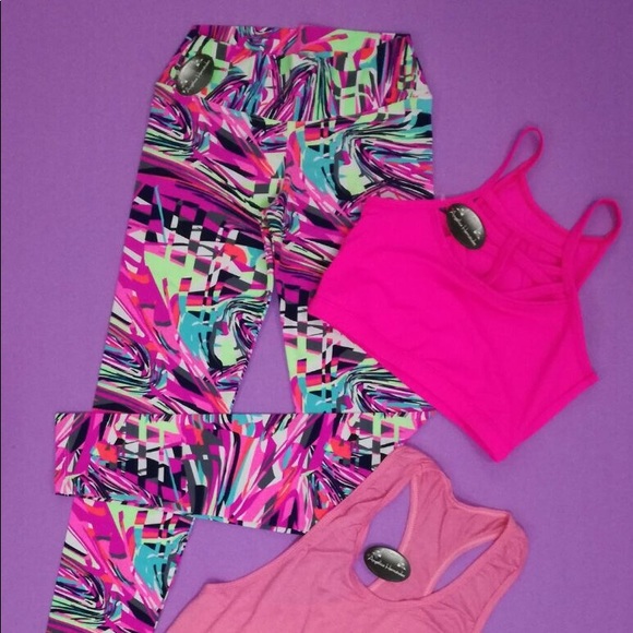 Pink pattern Colombian leggings - Picture 3 of 3