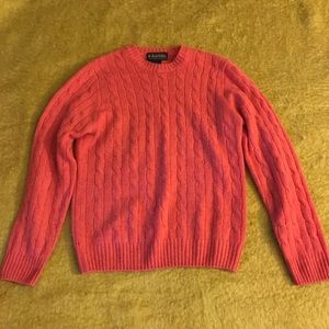 Coral Pink Brooks Brothers Cashmere Salmon Sweater Coral Pink Brooks Brothers Cashmere Salmon Sweater