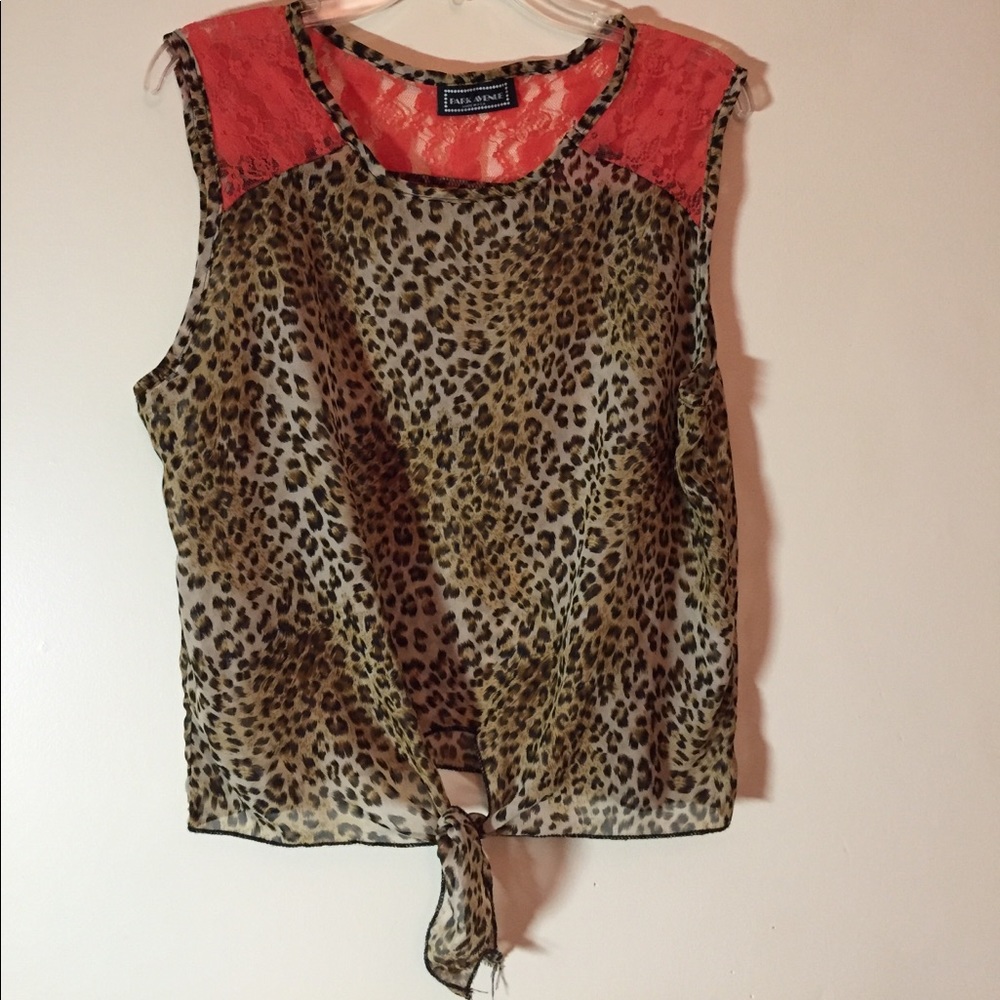 Leopard Sheer Top
