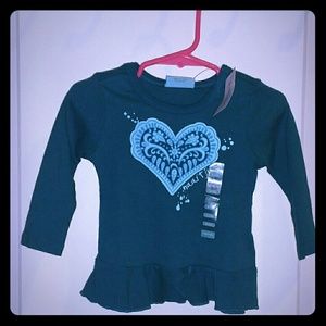 Naartjie Kids heart tunic hip green