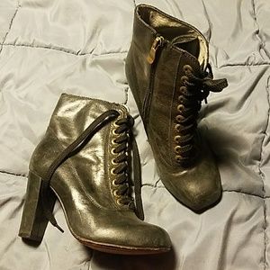 Jeffrey Campbell zip up lace up boot sz 8