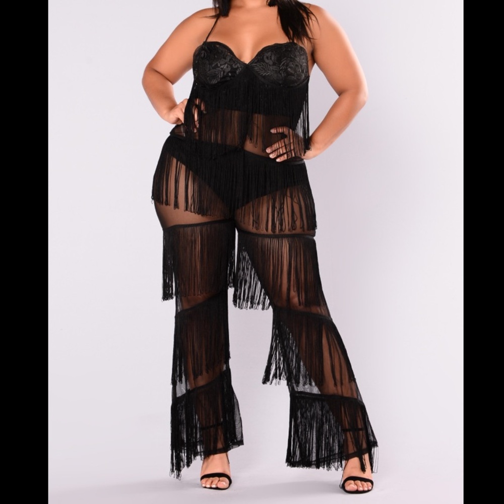 SOLD OUT RARE Plush Size Fringe Jumpsuit