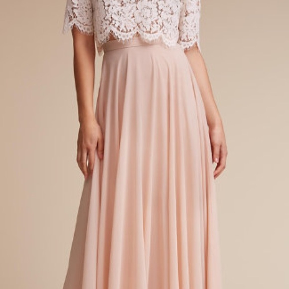 Jenny Yoo BHLDN Hampton 10 blush skirt