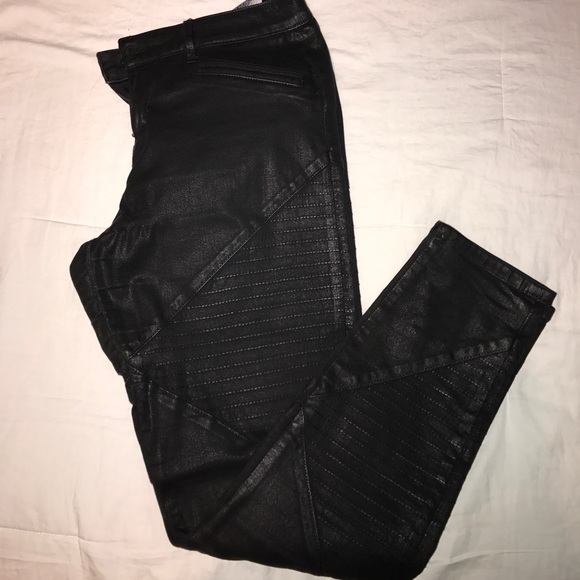 patent leather jeans