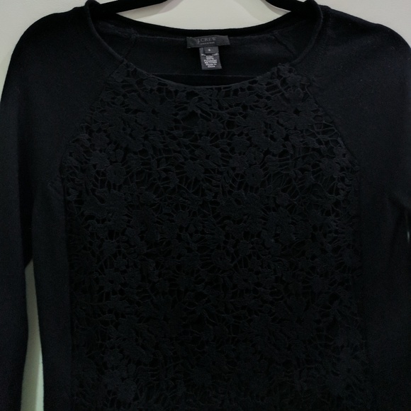 J.Crew Lady Lace Popover in Black - Picture 6 of 7