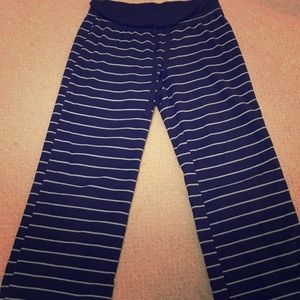 Fleece Striped Pants 🖤💙