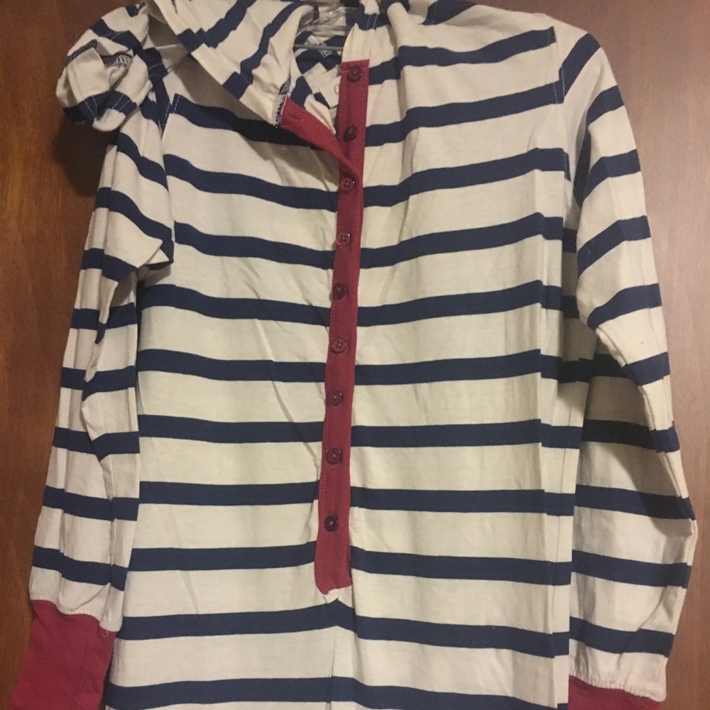Striped Hooded Onesie