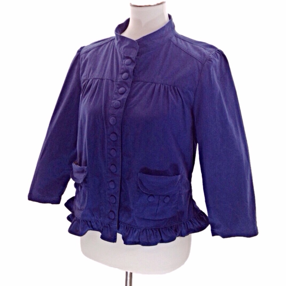 Jacket by Motto w/Button Front and Ruffle Details