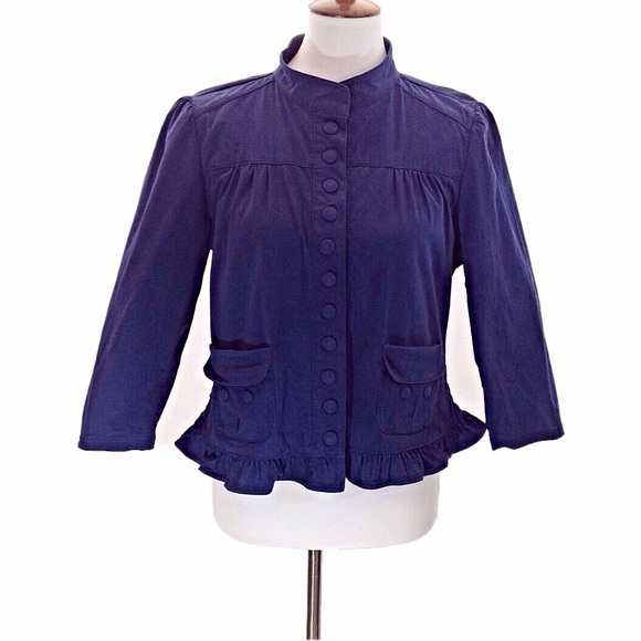 Jacket by Motto w/Button Front and Ruffle Details - Picture 2 of 7