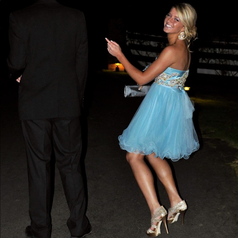 Sherri Hill blue dress - Picture 2 of 7